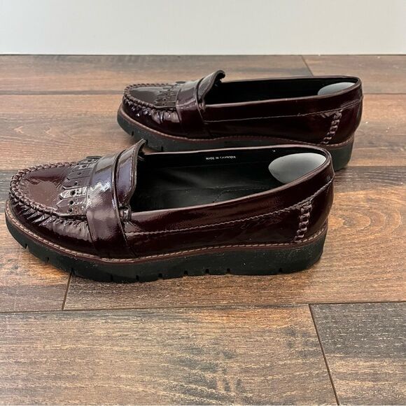 Geox Respira Blenda Kiltie Loafer in Burgundy Women's Size 36, US Size 6 EUC - Picture 7 of 12